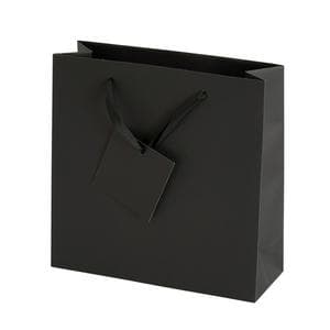 Sainsbury's Home Black Ribbed Medium Square Bag