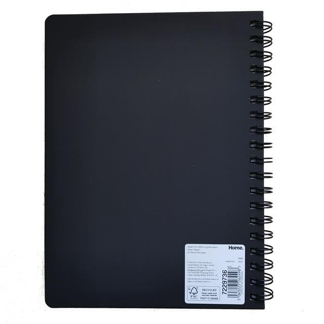 Sainsbury's Home B5 Wiro Notebook - Black - gallery image 2