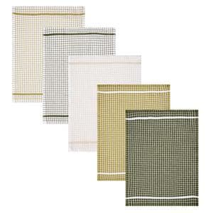 Sainsbury's Home Pack of 5 Terry Tea Towel - Green