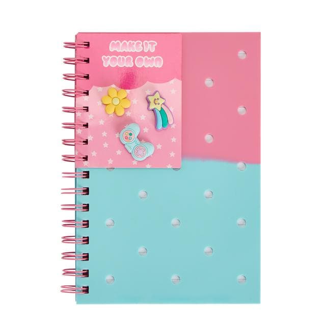 Sainsbury's Home A5 Pink Charm Notebook - gallery image 1