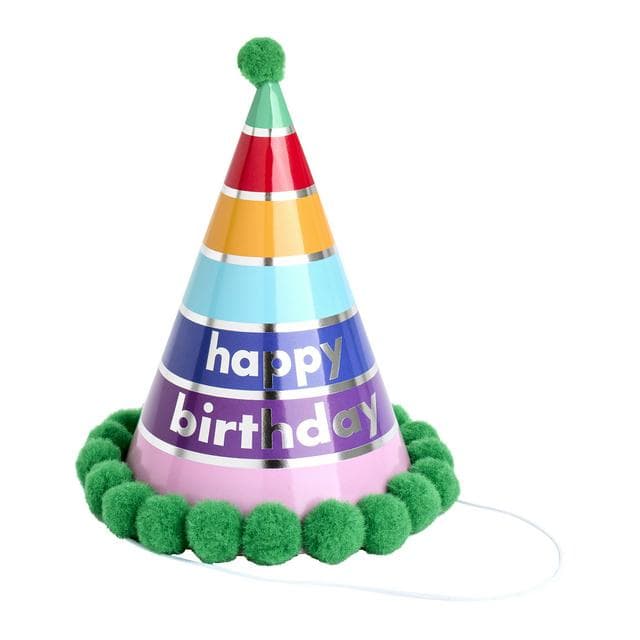 Sainsbury's Home Single Rainbow Coloured Party Hat - gallery image 1