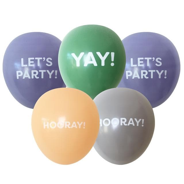 Sainsbury's Home Pack of 10 Slogan Multicoloured 10" Balloons - gallery image 1