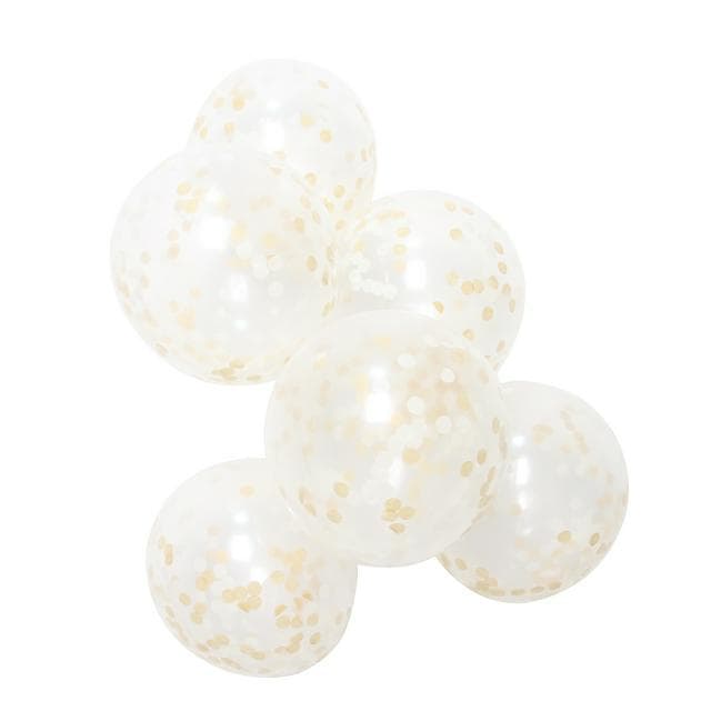 Sainsbury's Home Pack of 6 Gold Confetti 10" Balloons - gallery image 1