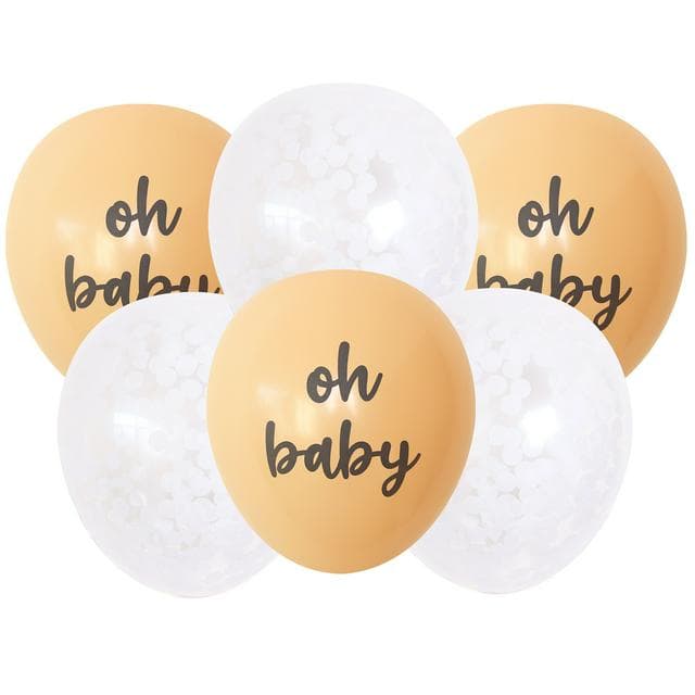 Sainsbury's Home Pack of 6 Hello Baby Balloons - gallery image 1