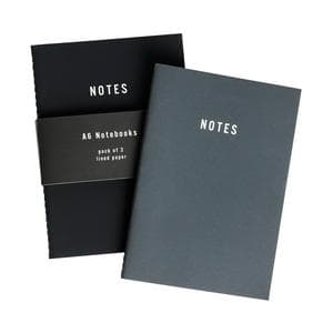 Sainsbury's Home Pack of 2 A6 Black Notebooks