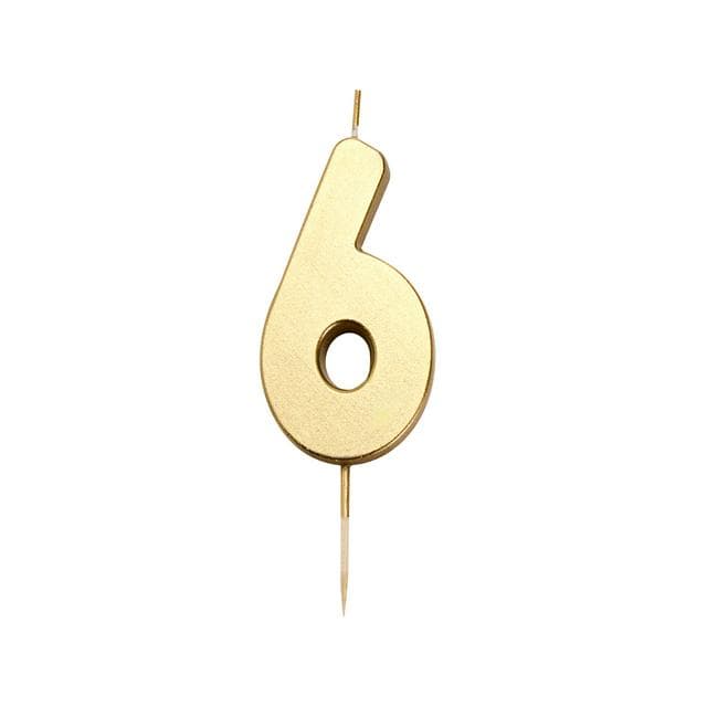 Sainsbury's Home Gold Number Candle Age 6 - gallery image 1