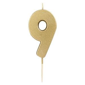 Sainsbury's Home Gold Number Candle Age 9
