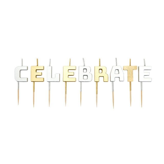 Sainsbury's Home Metallic Celebrate Letter Candle - gallery image 1