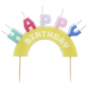 Sainsbury's Home Happy Birthday Rainbow Block Candle