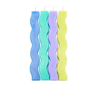 Sainsbury's Home Pack of 4 Wavy Candles