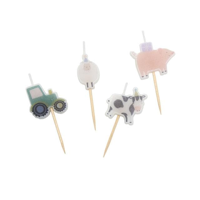 Sainsbury's Home Pack of 4 Farmyard Animal Icon Candles - gallery image 1