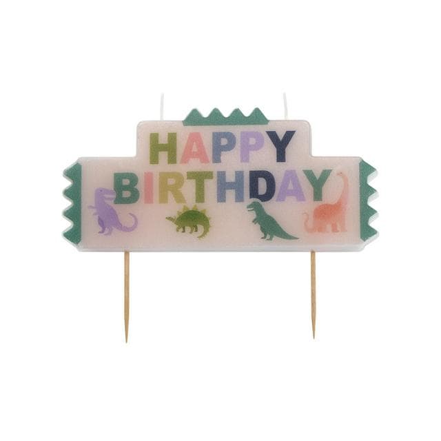 Sainsbury's Home Dino Happy Birthday Block Candle - gallery image 1