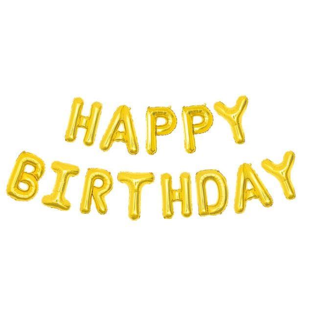 Sainsbury's Home Gold Happy Birthday Air Filled Foil 15" Balloon - gallery image 1