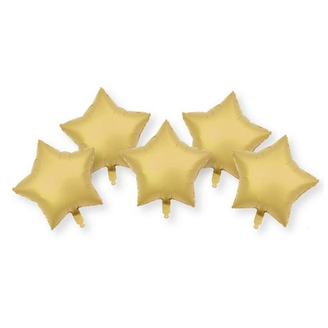 Sainsbury's Home Pack of 5 Gold Star Foil Balloons - gallery image 1