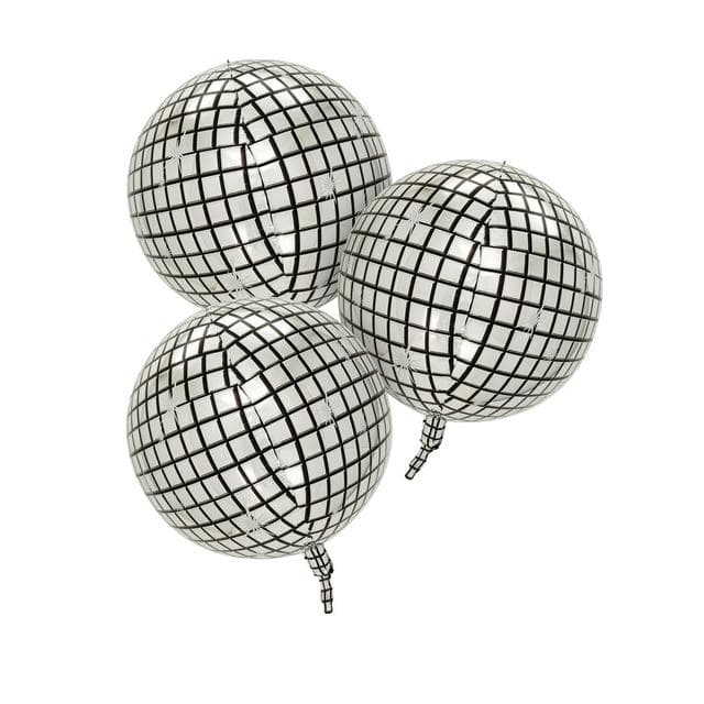 Sainsbury's Home Pack of 3 Disco Ball Foil 10" Balloons - gallery image 1