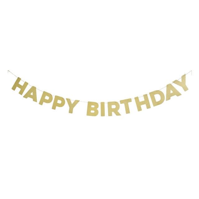 Sainsbury's Home Happy Birthday Bunting Gold - gallery image 1