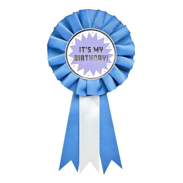 Sainsbury's Home Blue Birthday Rosette Badge - gallery image 1