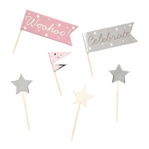 Sainsbury's Home Pack of 6 Glam Cupcake Toppers