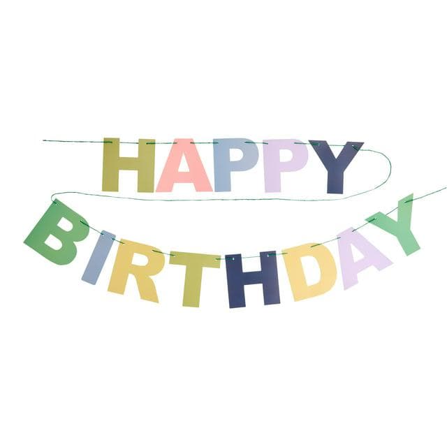 Sainsbury's Home Multicoloured Happy Birthday Cardboard Bunting - gallery image 1
