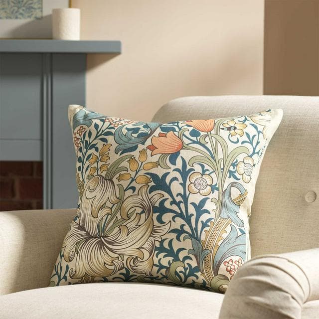 Habitat x Morris & Co. Golden Lily Cushion - 50x50 - gallery image 1