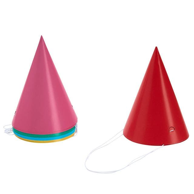 Sainsbury's Home Pack of 10 Rainbow Coloured Paper Party Hats - gallery image 1