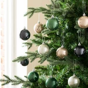 Habitat Pack of 24 Shatterproof Timeless Christmas Baubles  