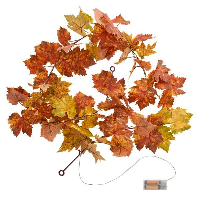 Sainsbury's Home Light Up Leaf Garland - gallery image 1