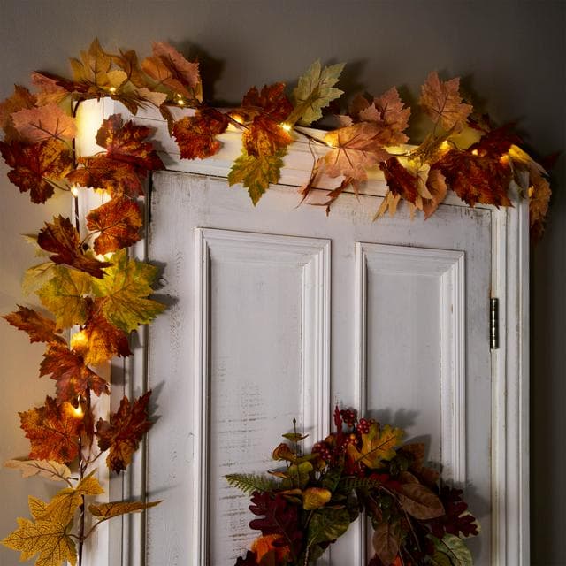 Sainsbury's Home Light Up Leaf Garland - gallery image 2