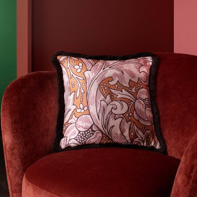 Habitat x Morris & Co. Batchelors Fringe Cushion - 43x43cm - gallery image 1