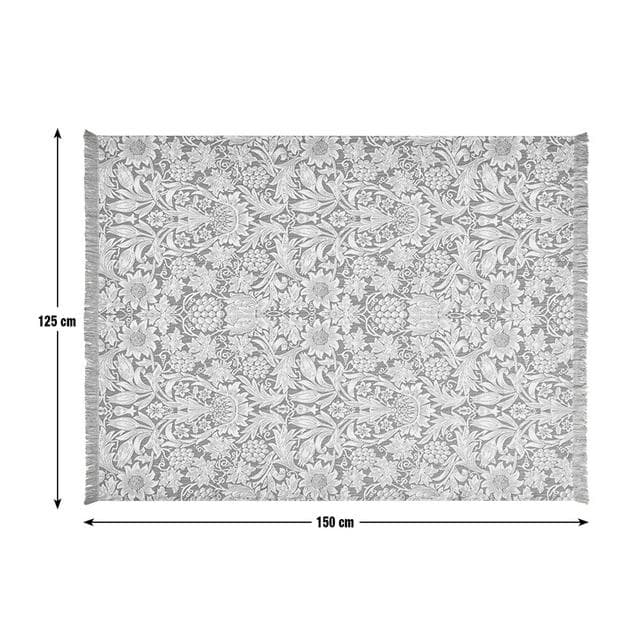 Habitat x Morris & Co. Sunflower Chenille Throw - 125x150cm - gallery image 5
