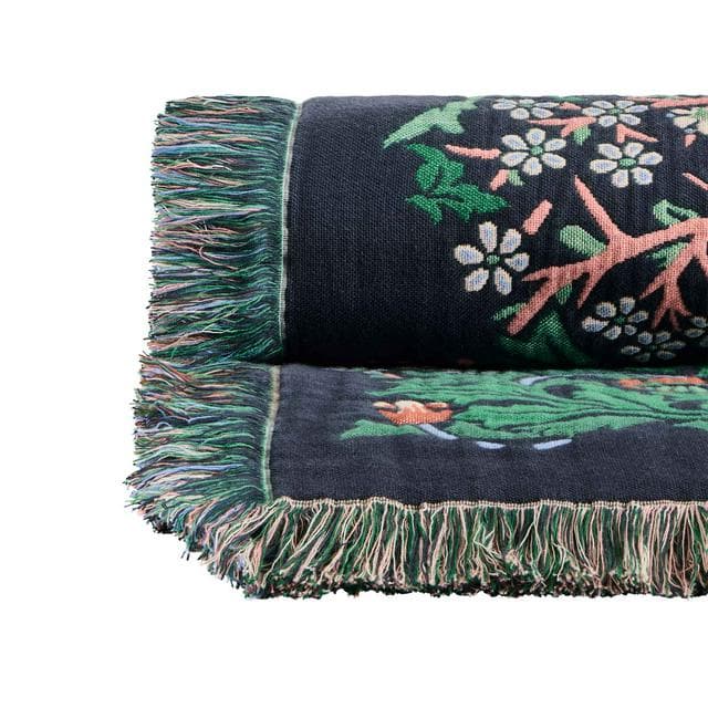 Habitat x Morris & Co. Blackthorn Throw - Green - 125x150cm - gallery image 3