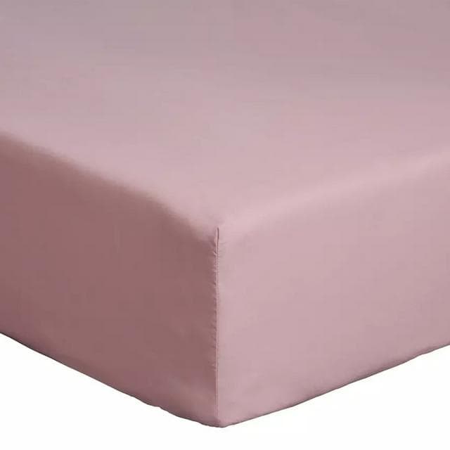 Habitat Cotton Rich 180 TC Pink Fitted Sheet - gallery image 1