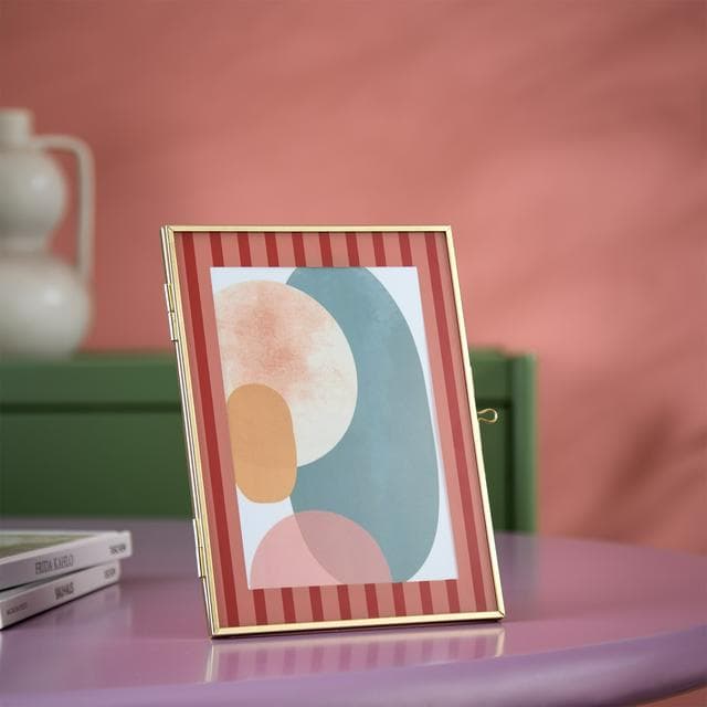 Habitat Pink Wavy Glass Frame - 5x7 - gallery image 2