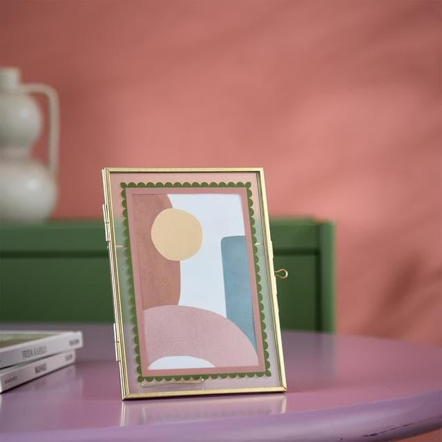 Habitat Scallop Glass Frame - Pink & Green - 4x6 - gallery image 2