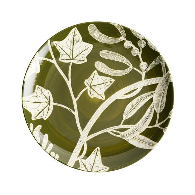 Habitat Floral Stoneware Side Plate - Green - gallery image 1