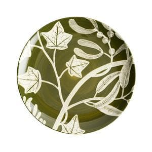 Habitat Floral Stoneware Side Plate - Green