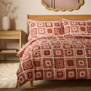 Habitat Autumnal Crochet Print Bedding Set - King