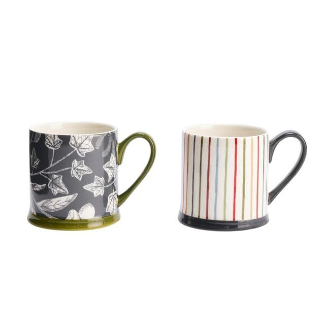 Habitat Floral & Stripe Tankard Mug Assortment - gallery image 1