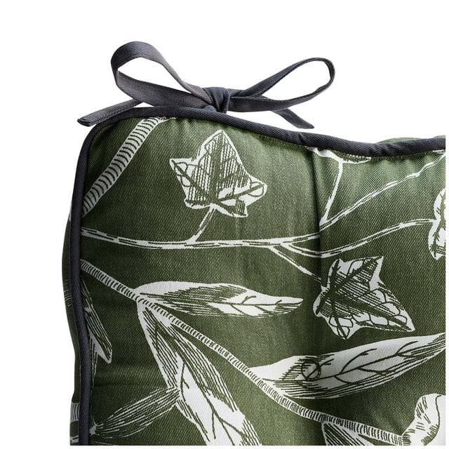 Habitat Floral Seat Cushion - Green - gallery image 3