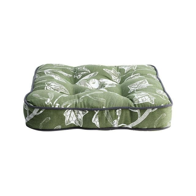 Habitat Floral Seat Cushion - Green - gallery image 4