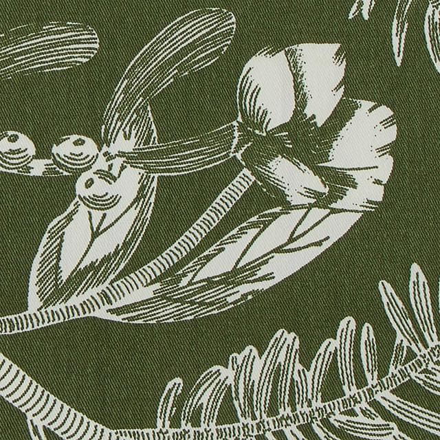 Habitat Floral & Stripe Reversible Cotton Table Runner - Green - gallery image 2