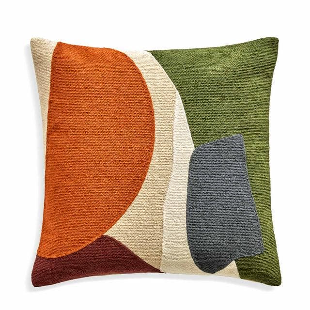 Habitat Autumn Abstract Crewel Cushion - 43x43 - gallery image 1