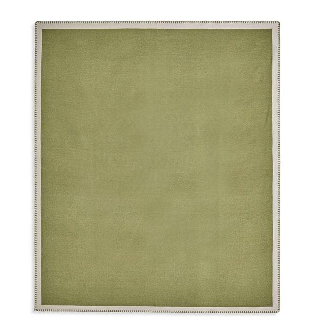Habitat Blanket Stitch Throw - Green - 125x150 - gallery image 5