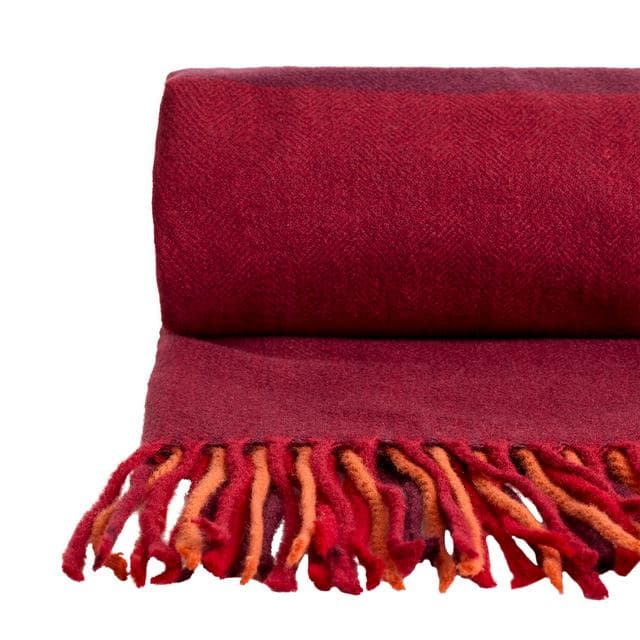 Sainsbury's Home Herringbone Check Throw - Red -125x150 - gallery image 4