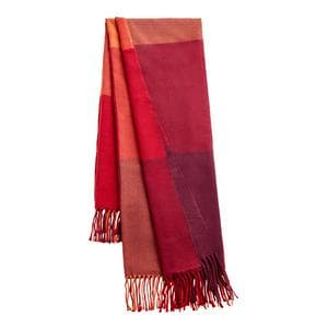 Sainsbury's Home Herringbone Check Throw - Red -125x150