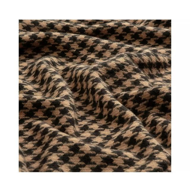 Habitat Houndstooth Throw - Brown & Black - 125x150 - gallery image 4
