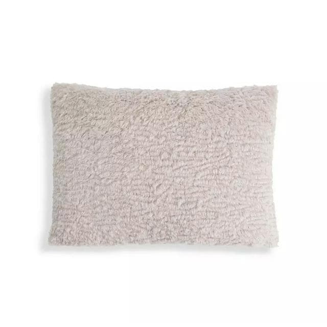 Habitat Faux Shearling Cushion - Grey - 55x40cm - gallery image 2