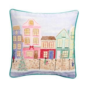 Sainsbury's Home Xmas House Scene Cushion - 43x43