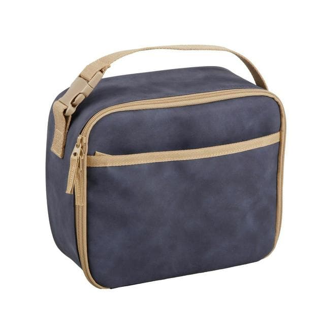 Sainsbury's Home Tan and Navy Lunch Bag - gallery image 2
