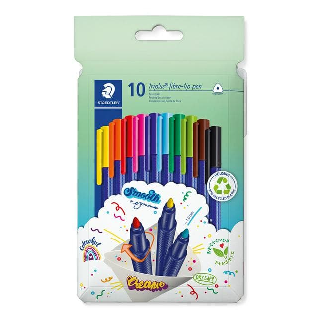 Staedtler Triplus Pack of 10 Fibre-Tip Pen - gallery image 1